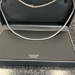 Sterling Silver Moissanite Necklace